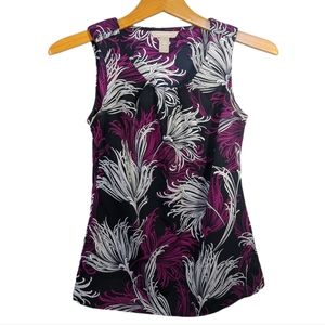 Banana Republic Sleeveless Navy & Pink Blouse XXS